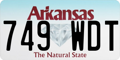 AR license plate 749WDT