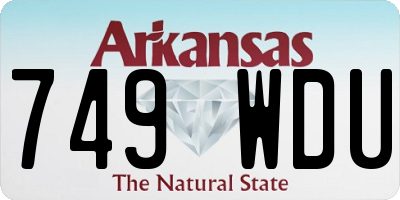 AR license plate 749WDU