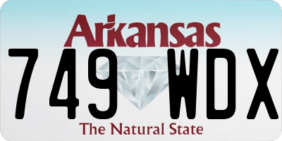 AR license plate 749WDX
