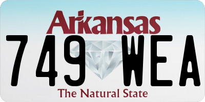 AR license plate 749WEA