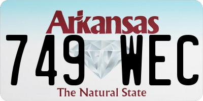 AR license plate 749WEC