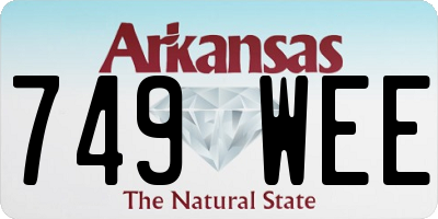 AR license plate 749WEE