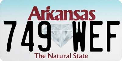 AR license plate 749WEF