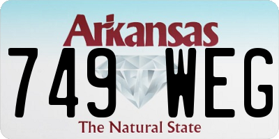 AR license plate 749WEG