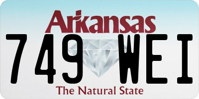 AR license plate 749WEI