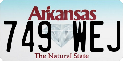 AR license plate 749WEJ