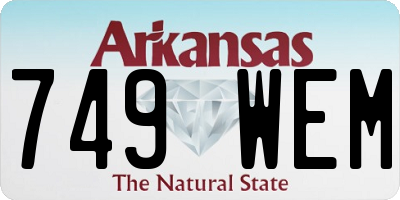 AR license plate 749WEM