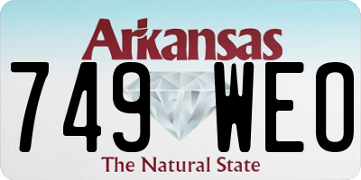 AR license plate 749WEO