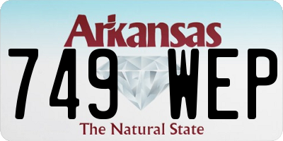 AR license plate 749WEP