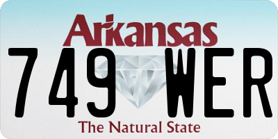 AR license plate 749WER
