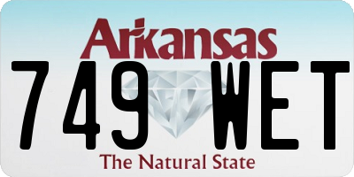 AR license plate 749WET