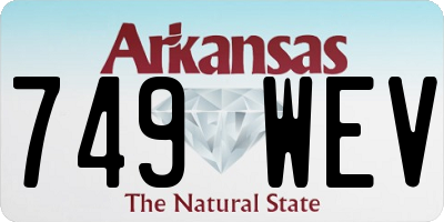 AR license plate 749WEV