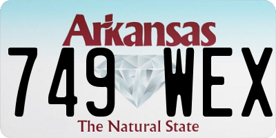 AR license plate 749WEX