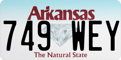 AR license plate 749WEY