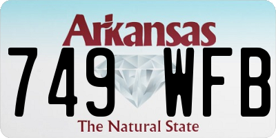 AR license plate 749WFB
