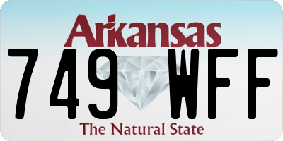 AR license plate 749WFF