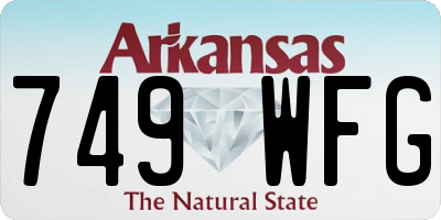 AR license plate 749WFG