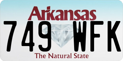 AR license plate 749WFK