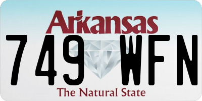 AR license plate 749WFN