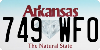 AR license plate 749WFO