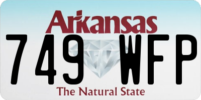 AR license plate 749WFP