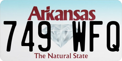 AR license plate 749WFQ