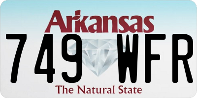AR license plate 749WFR