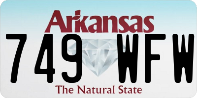 AR license plate 749WFW