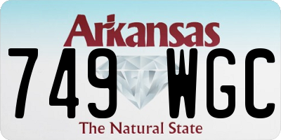 AR license plate 749WGC