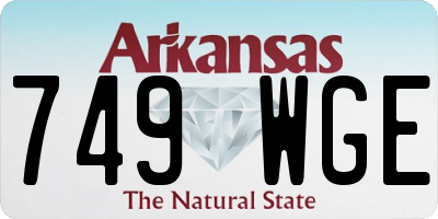 AR license plate 749WGE