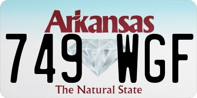 AR license plate 749WGF