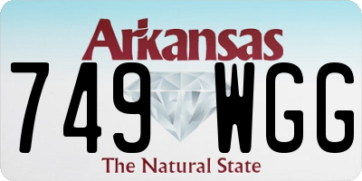 AR license plate 749WGG