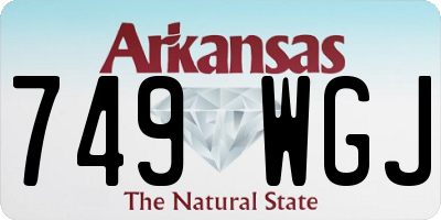AR license plate 749WGJ