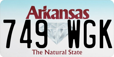 AR license plate 749WGK