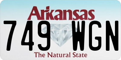 AR license plate 749WGN