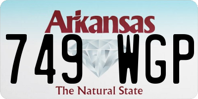 AR license plate 749WGP