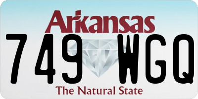 AR license plate 749WGQ