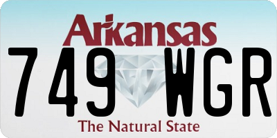 AR license plate 749WGR