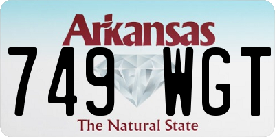 AR license plate 749WGT