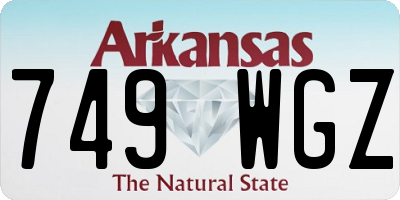 AR license plate 749WGZ