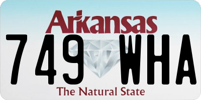 AR license plate 749WHA
