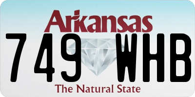 AR license plate 749WHB