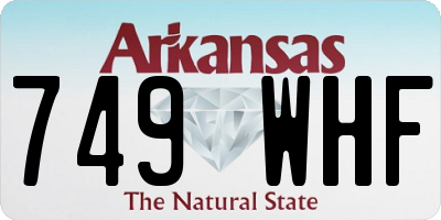 AR license plate 749WHF