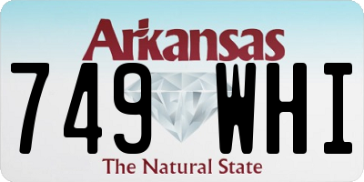 AR license plate 749WHI