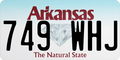 AR license plate 749WHJ