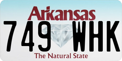 AR license plate 749WHK