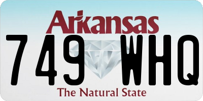AR license plate 749WHQ
