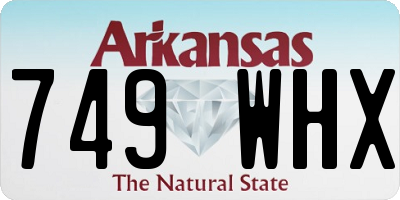 AR license plate 749WHX