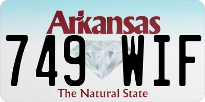 AR license plate 749WIF