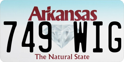 AR license plate 749WIG